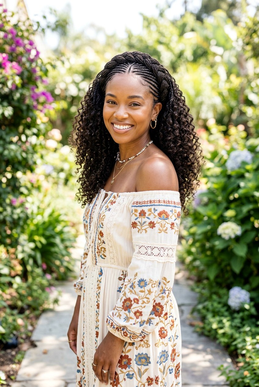 Micro Braid Crown Curly Hair - 20 birthday hairstyle for curly shoulder length hair - 20 birthday hairstyle for curly shoulder length hair