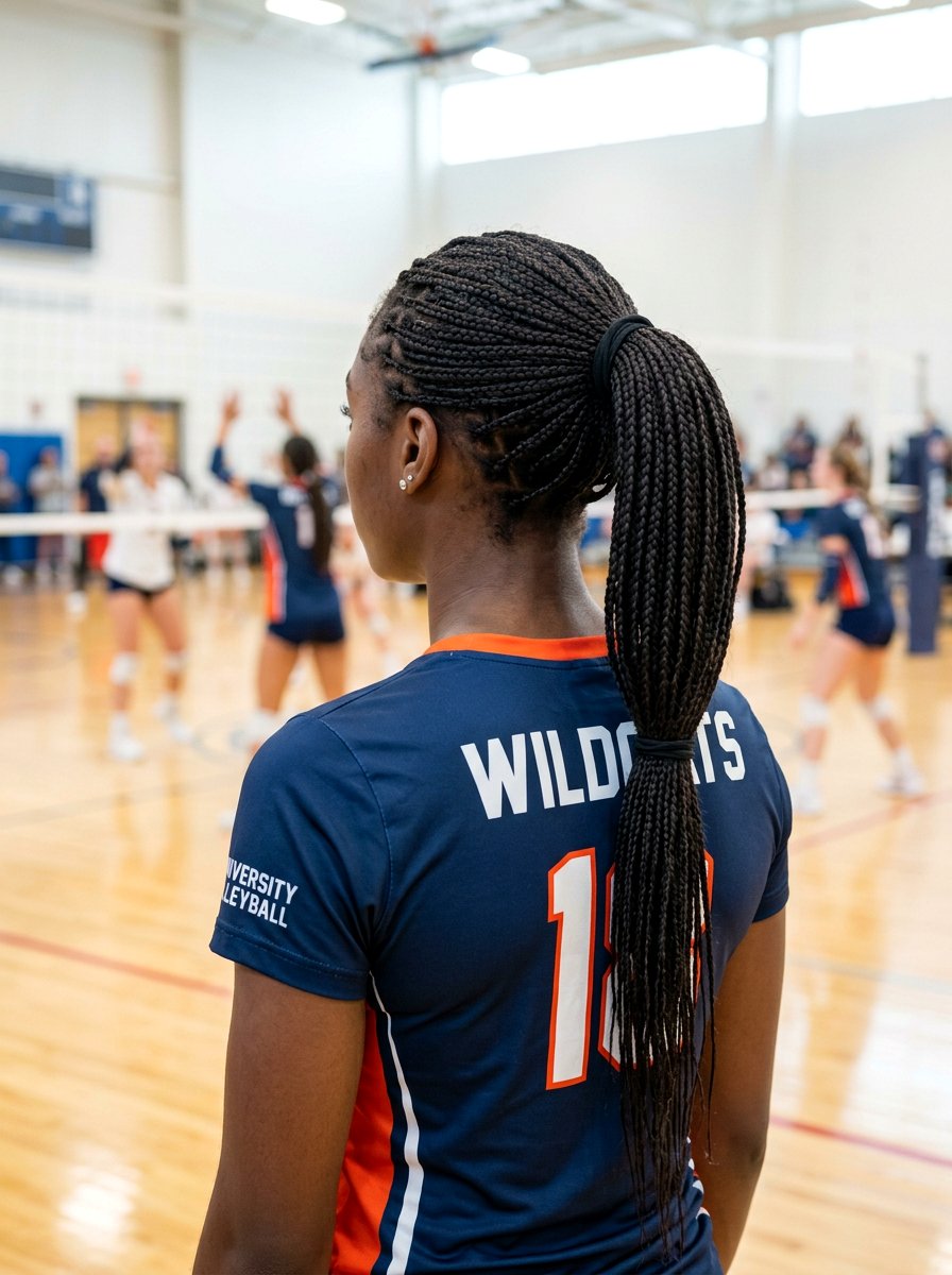 Micro Braid Ponytail - 20 volleyball ponytail with braid - 20 volleyball ponytail with braid