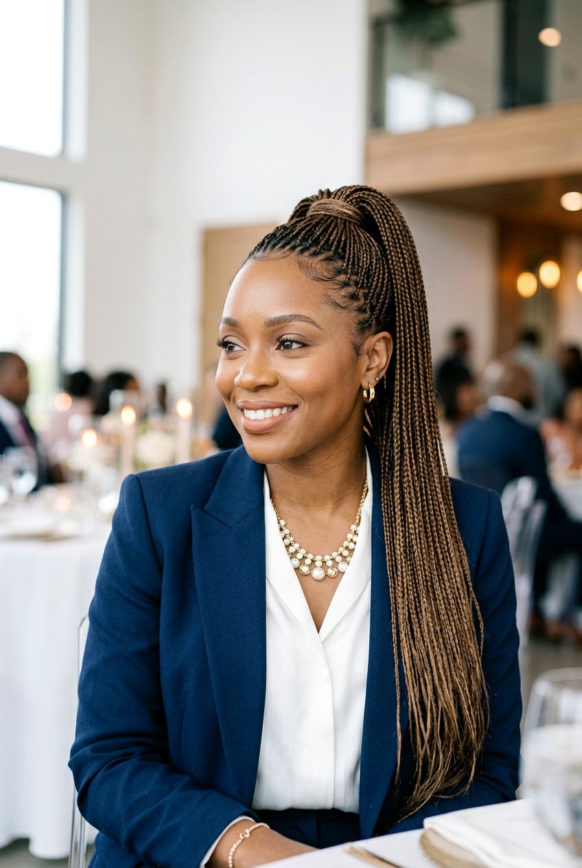 Micro Braided Ponytail - 20 braided ponytail for wedding guest - 20 braided ponytail for wedding guest