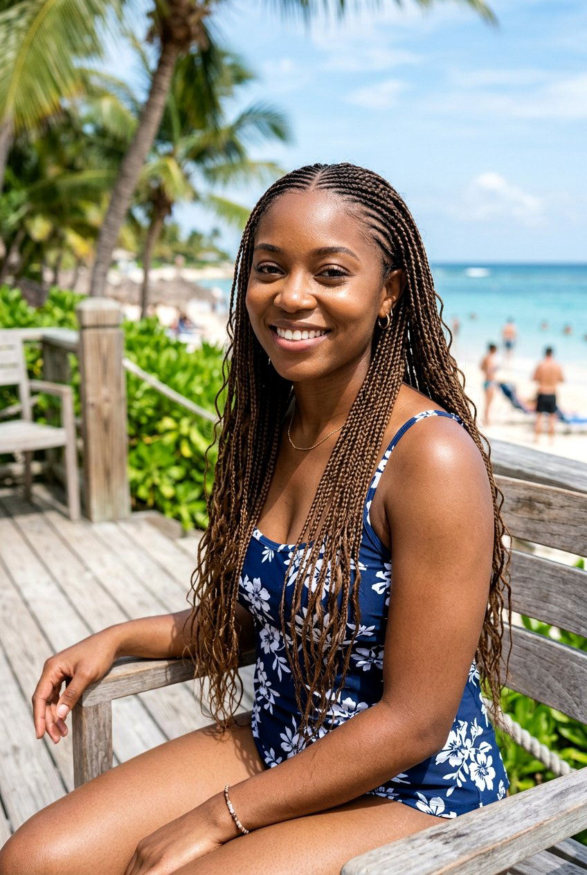 Micro Braids - 20 braided hairstyle for vacation photos - 20 braided hairstyle for vacation photos