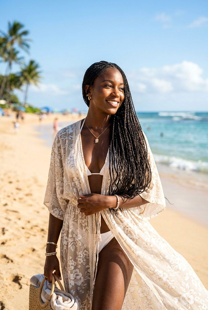 Micro Braids - 20 beach hairstyle for black women braids - 20 beach hairstyle for black women braids