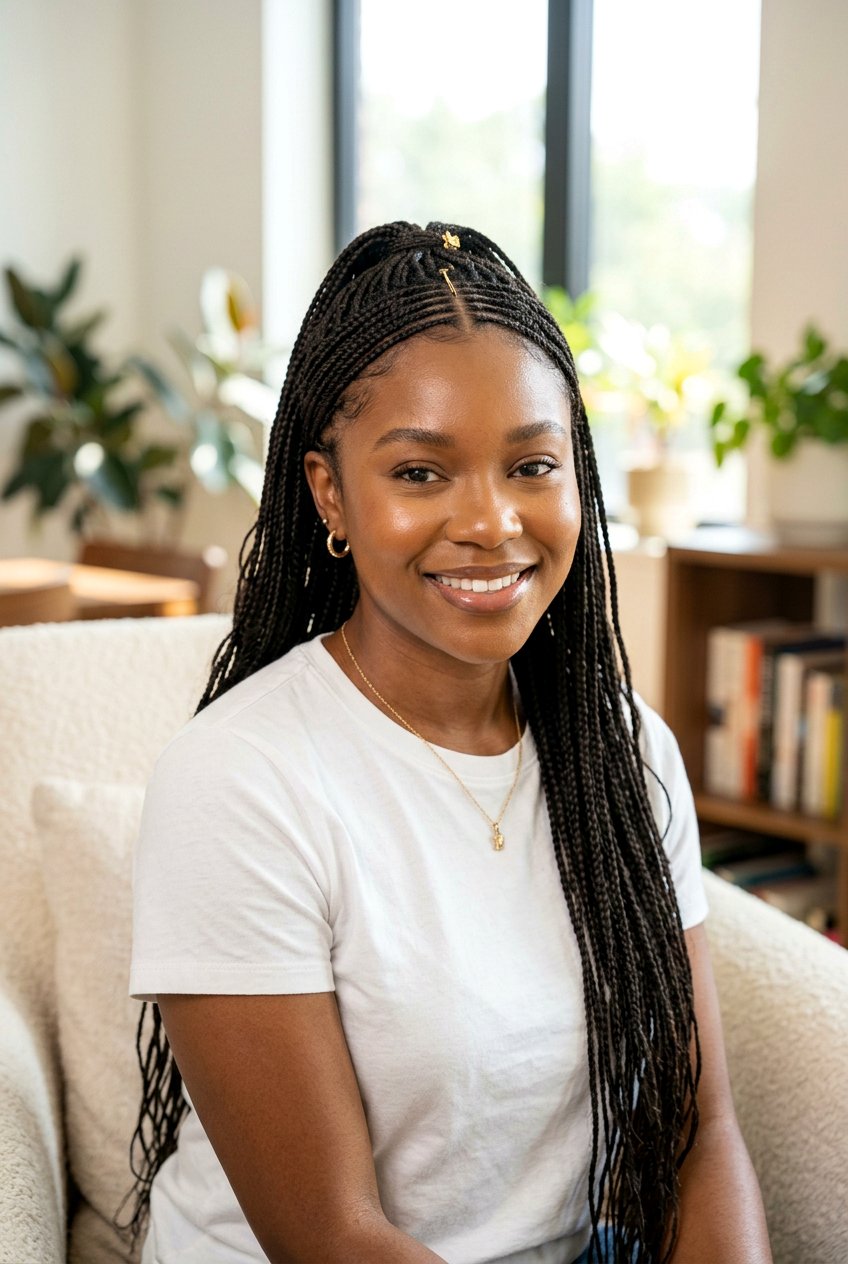 Micro Braids - 20 black women vacation hairstyle ideas - 20 black women vacation hairstyle ideas