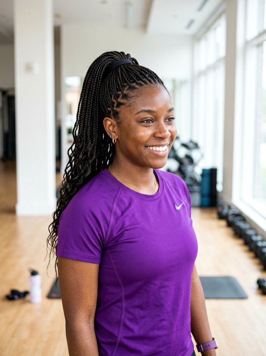 Micro Braids Into High Ponytail - 20 soccer hairstyle with braided ponytail - 20 soccer hairstyle with braided ponytail