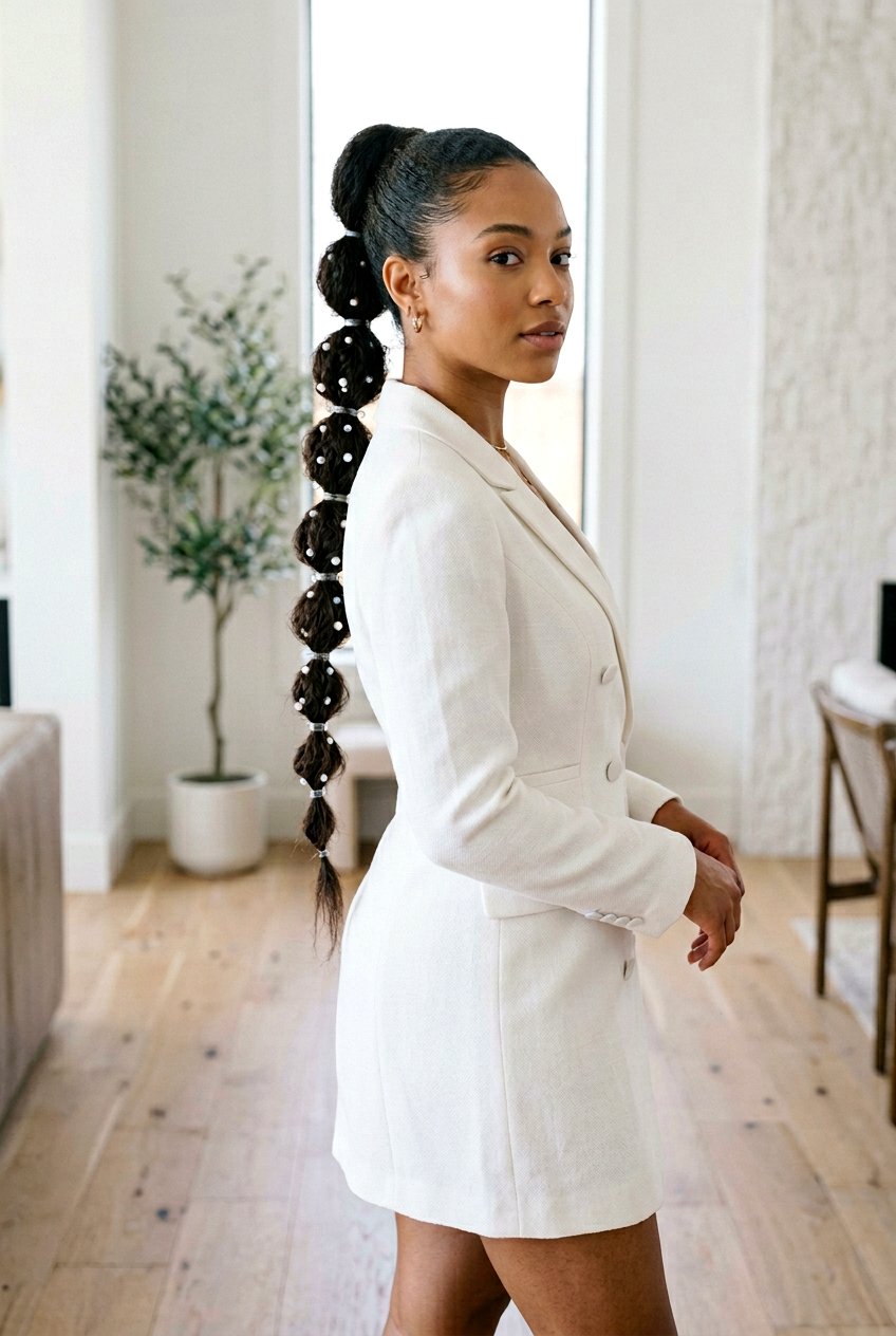 Micro Bubble Ponytail - 20 bubble ponytail for wedding guest - 20 bubble ponytail for wedding guest