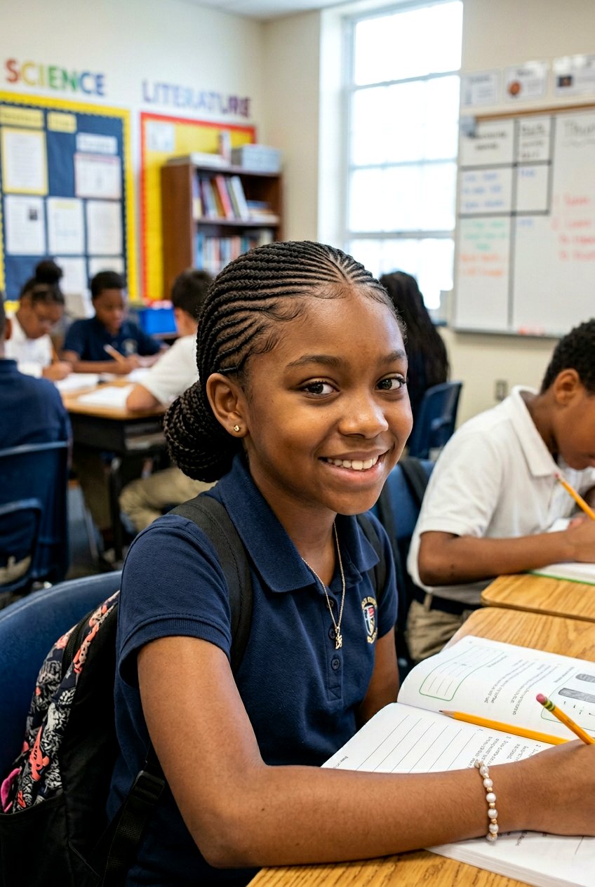 Micro Cornrows with Natural Hair in Full Scalp Design - 20 school cornrow styles for black girls - 20 school cornrow styles for black girls