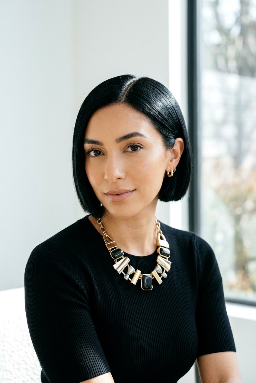 Micro Glossy Black Bob - 20 glossy black bob haircut - 20 glossy black bob haircut