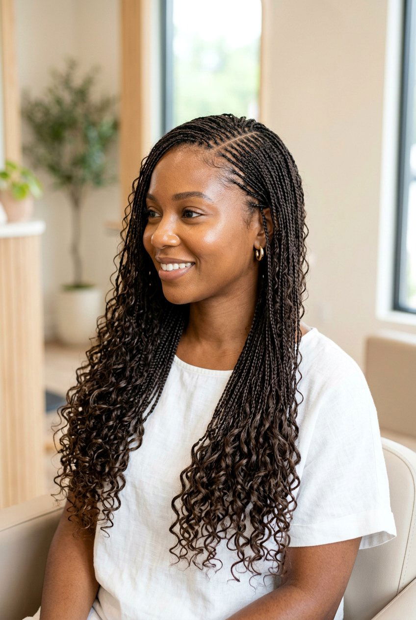 Micro Goddess Braids - 20 goddess braids hairstyles - 20 goddess braids hairstyles