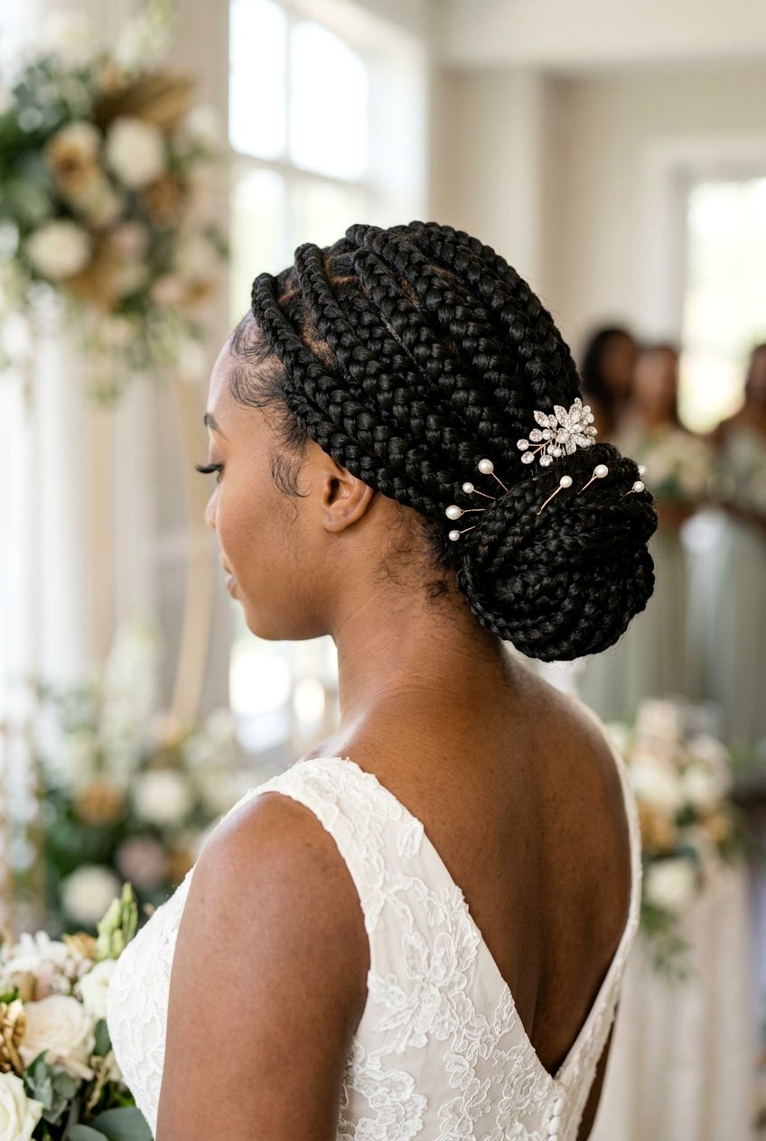 Micro Knotless Braids with Loose Baby Hair - 20 bridal knotless braids hairstyles - 20 bridal knotless braids hairstyles