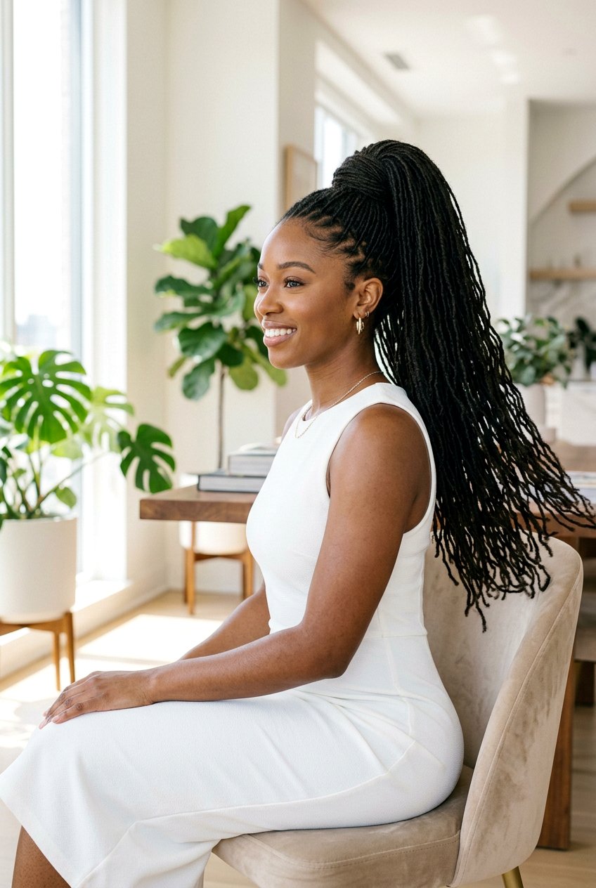 Micro Loc High Ponytail - 20 bridal hairstyle for loc ponytail - 20 bridal hairstyle for loc ponytail