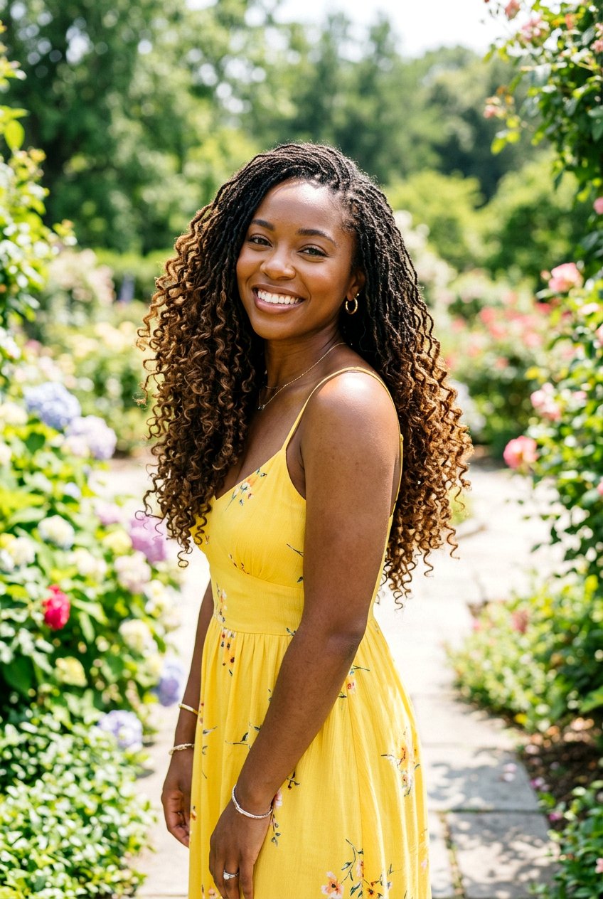 Micro Locs With Curls - 20 loc styles with curls - 20 loc styles with curls