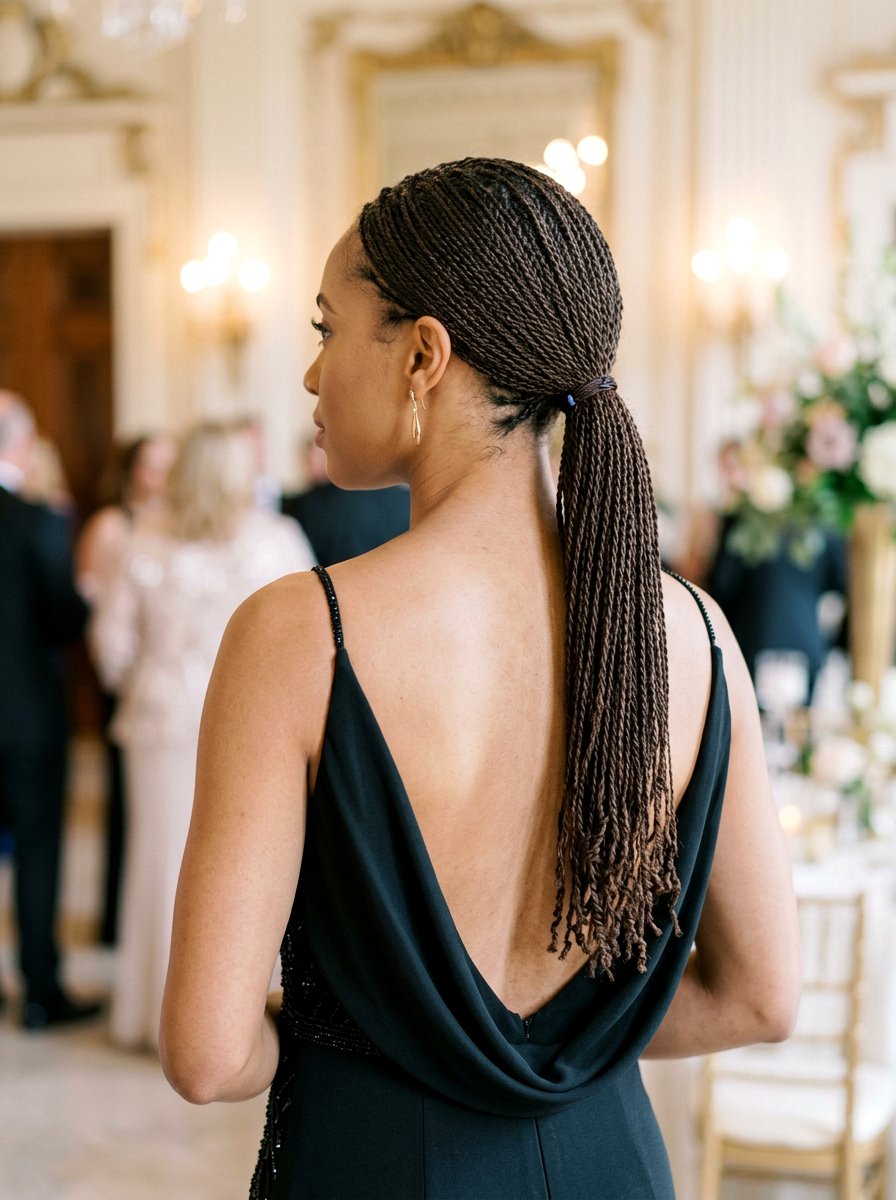 Micro Rope Braid Low Ponytail - 20 rope braid low ponytail - 20 rope braid low ponytail