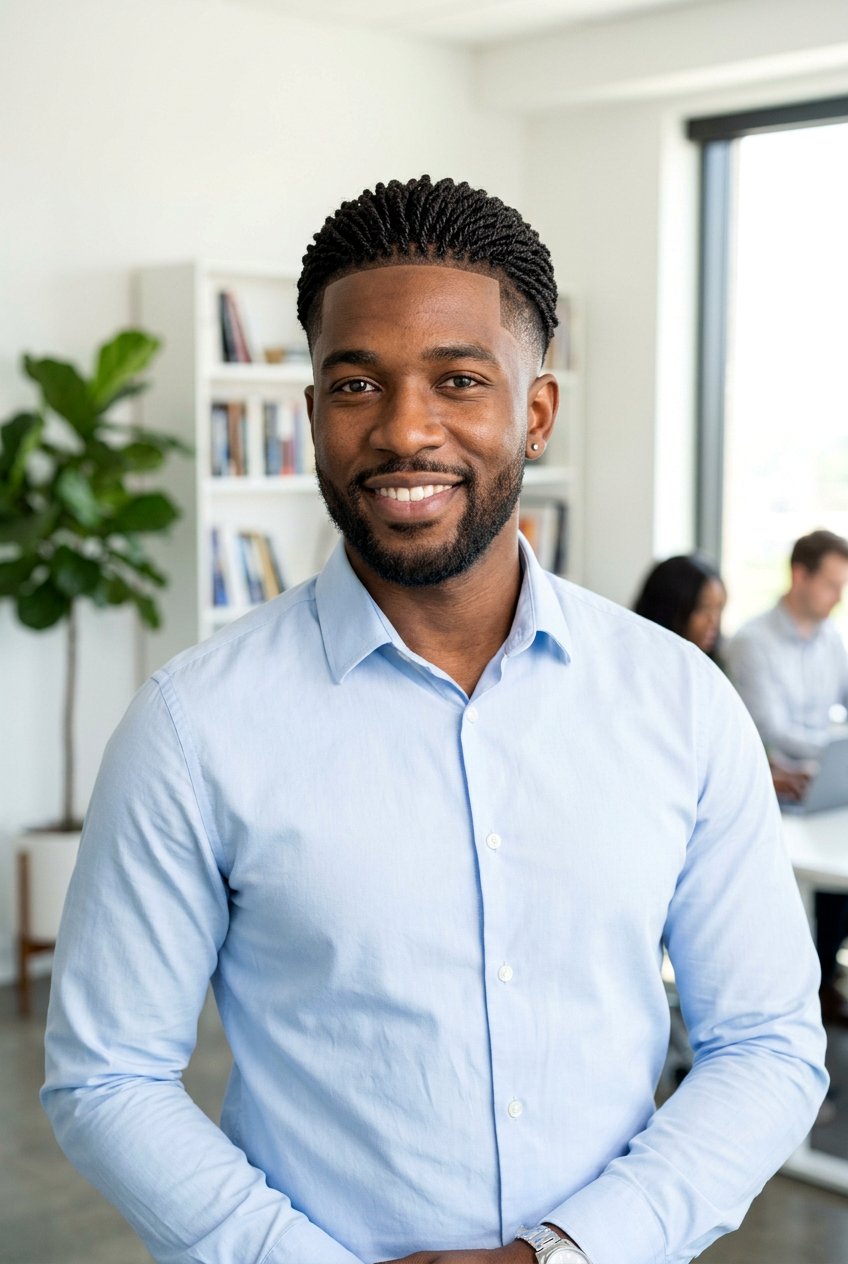 Micro Twists Taper Fade - 20 twists with taper fade for black men - 20 twists with taper fade for black men