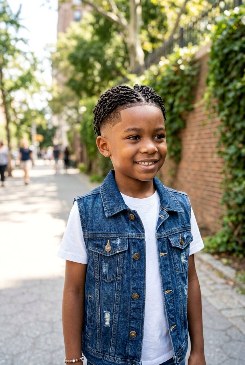 Micro Twists Temp Fade - 20 boys twists with fade - 20 boys twists with fade