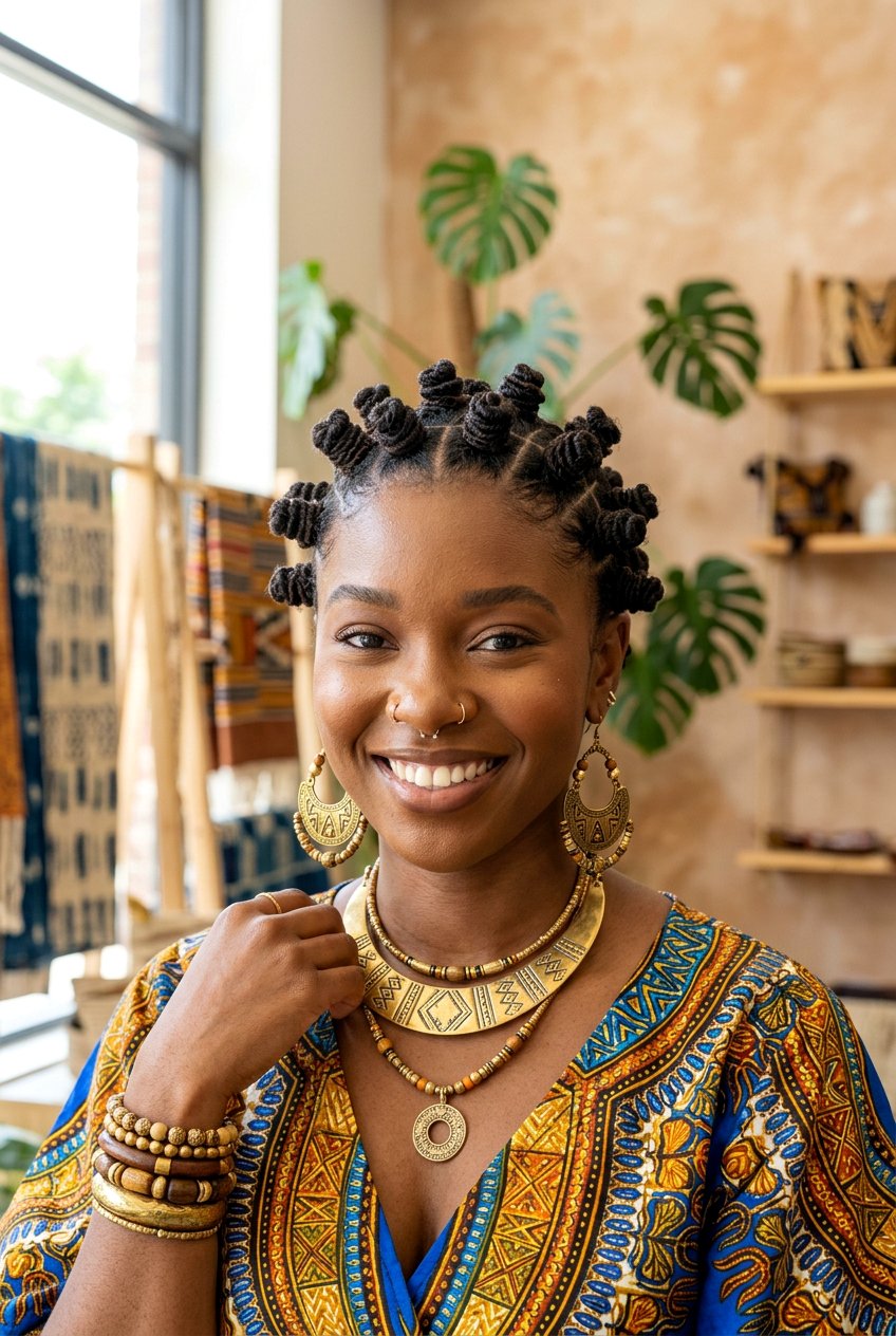 Microlocs Bantu Knots - 20 microlocs hairstyle ideas - 20 microlocs hairstyle ideas