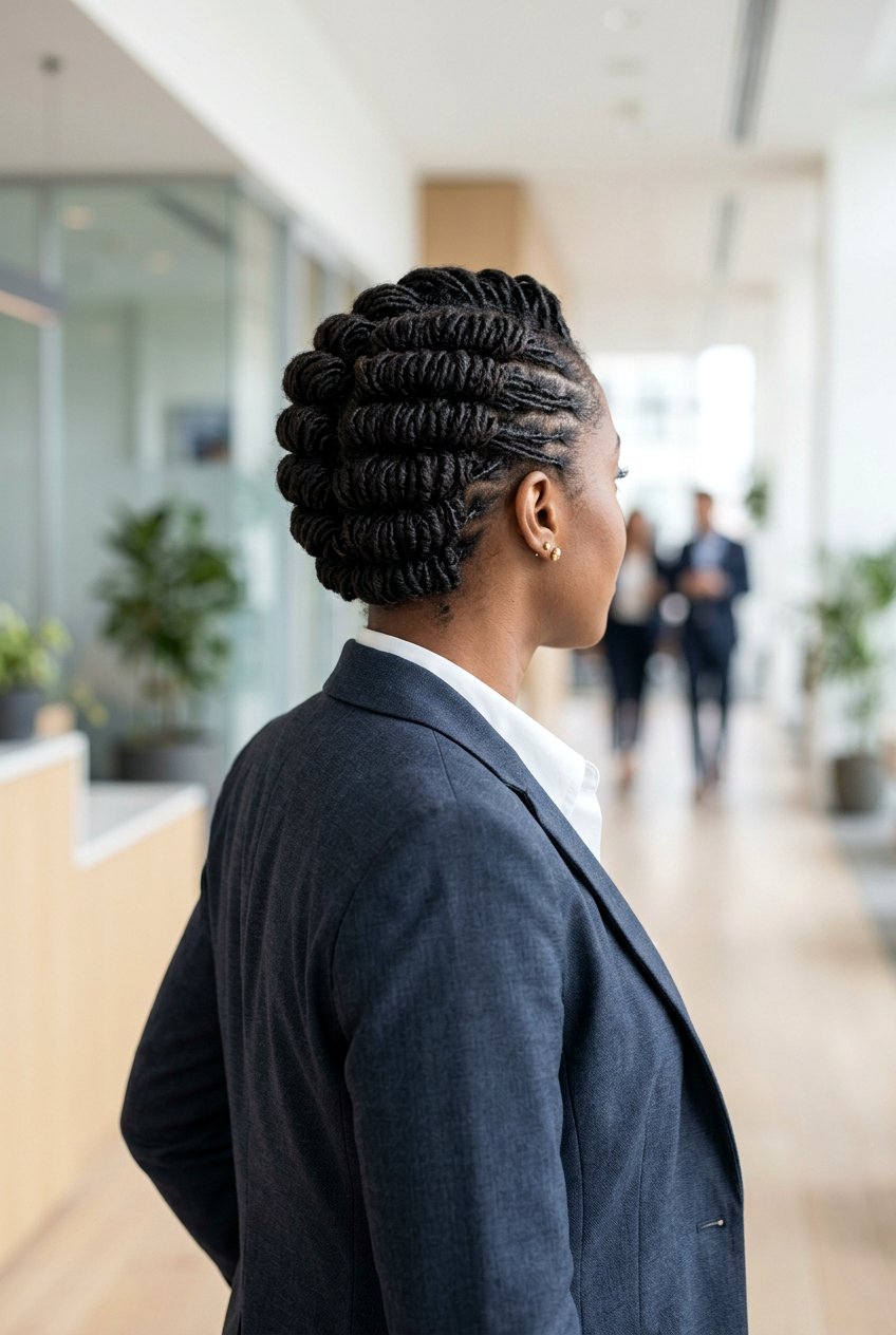 Microlocs Barrel Rolls - 20 microlocs hairstyle ideas - 20 microlocs hairstyle ideas