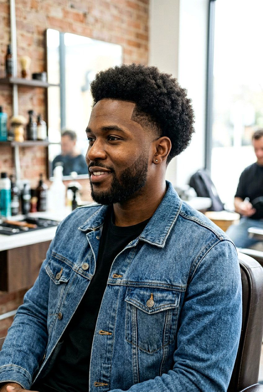 Mid Afro Burst Fade - 20 afro burst fade haircut men - 20 afro burst fade haircut men