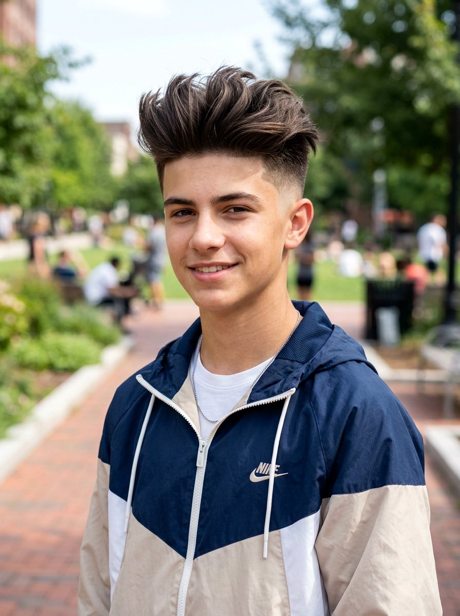 Mid Fade Blowout - 20 school haircut for teenage boys with fade - 20 school haircut for teenage boys with fade