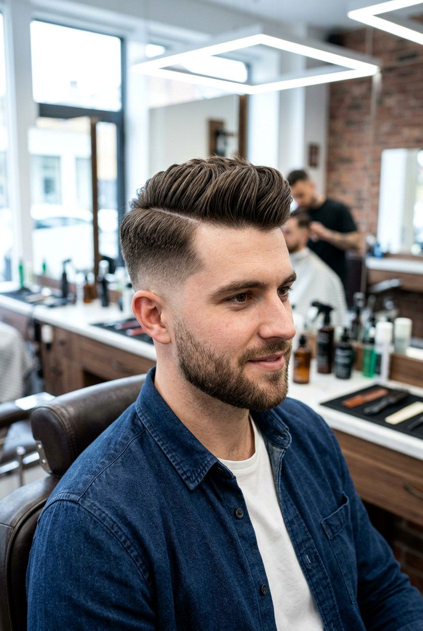 Mid Fade Comb Over - 20 comb over fade haircut - 20 comb over fade haircut