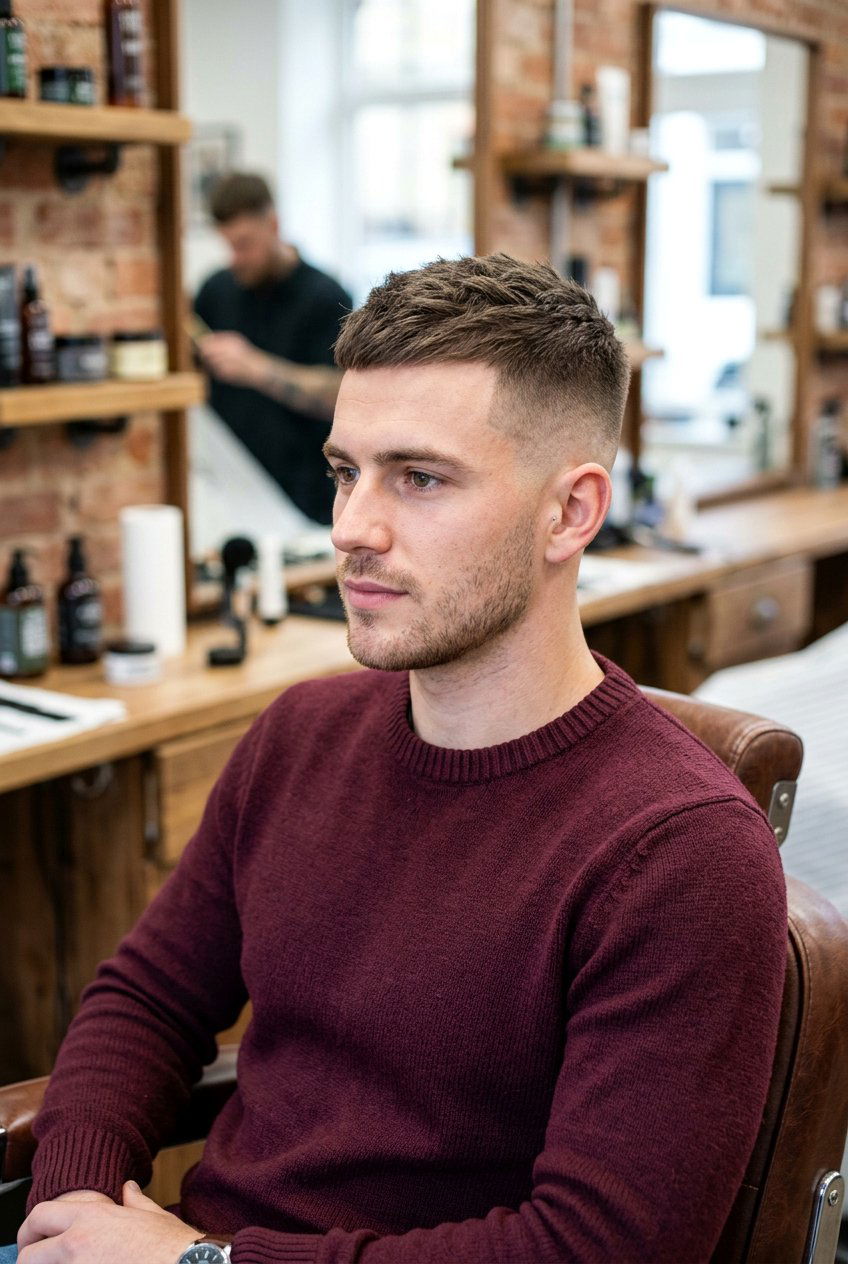 Mid Fade Crew Cut - 20 crew cut for thinning hair men - 20 crew cut for thinning hair men