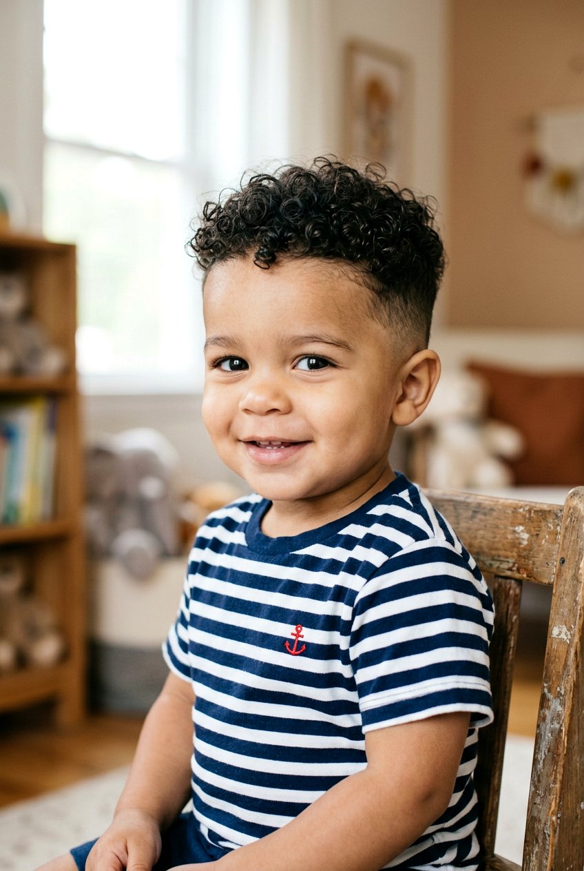 Mid Fade Curly Hair Boy - 20 baby boy haircut for curly hair - 20 baby boy haircut for curly hair