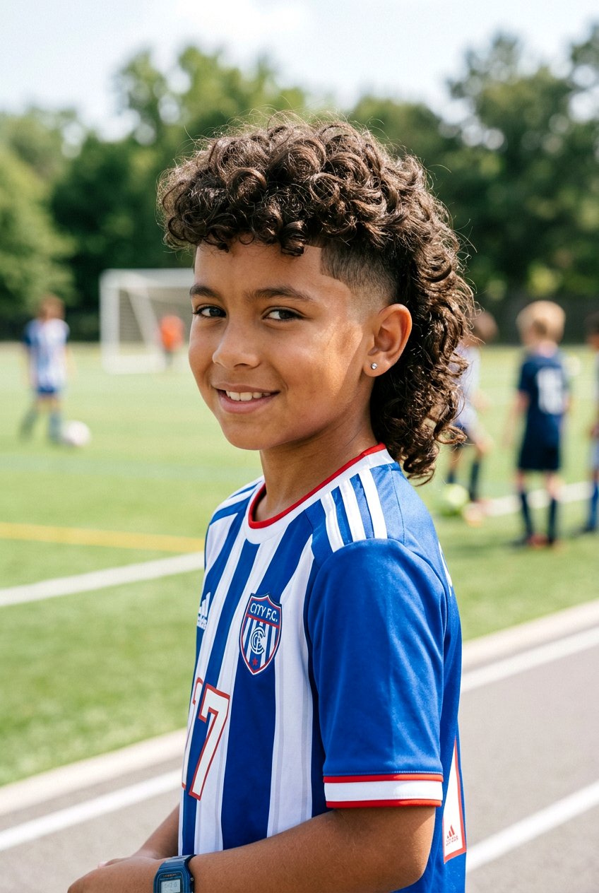 Mid Fade Curly Mullet - 20 curly mullet haircut for boys - 20 curly mullet haircut for boys