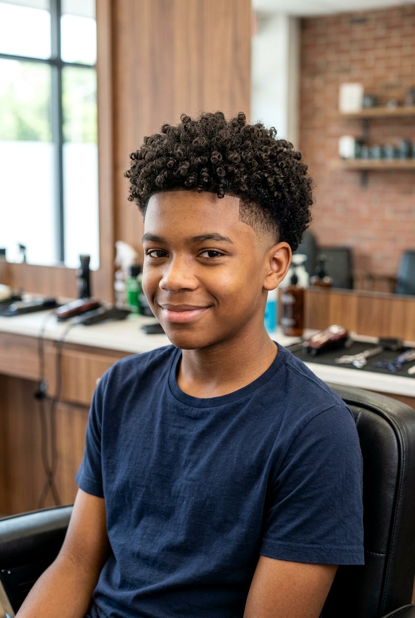 Mid Fade Curly - 20 neat boys haircut for graduation - 20 neat boys haircut for graduation