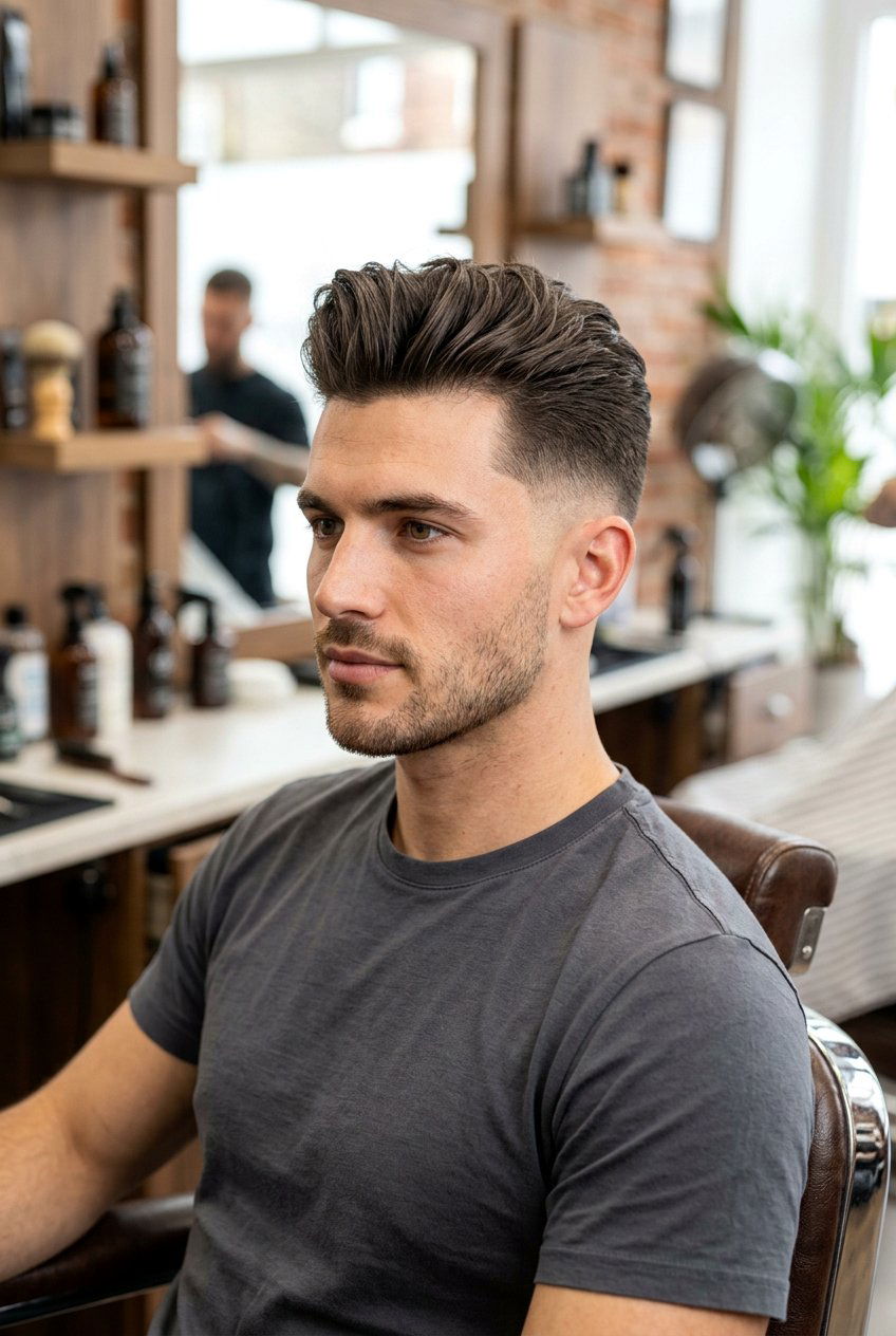 Mid Fade Quiff - 20 quiff haircut for men - 20 quiff haircut for men
