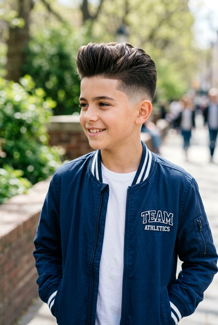 Mid Fade Quiff - 20 cute picture day haircuts for boys - 20 cute picture day haircuts for boys