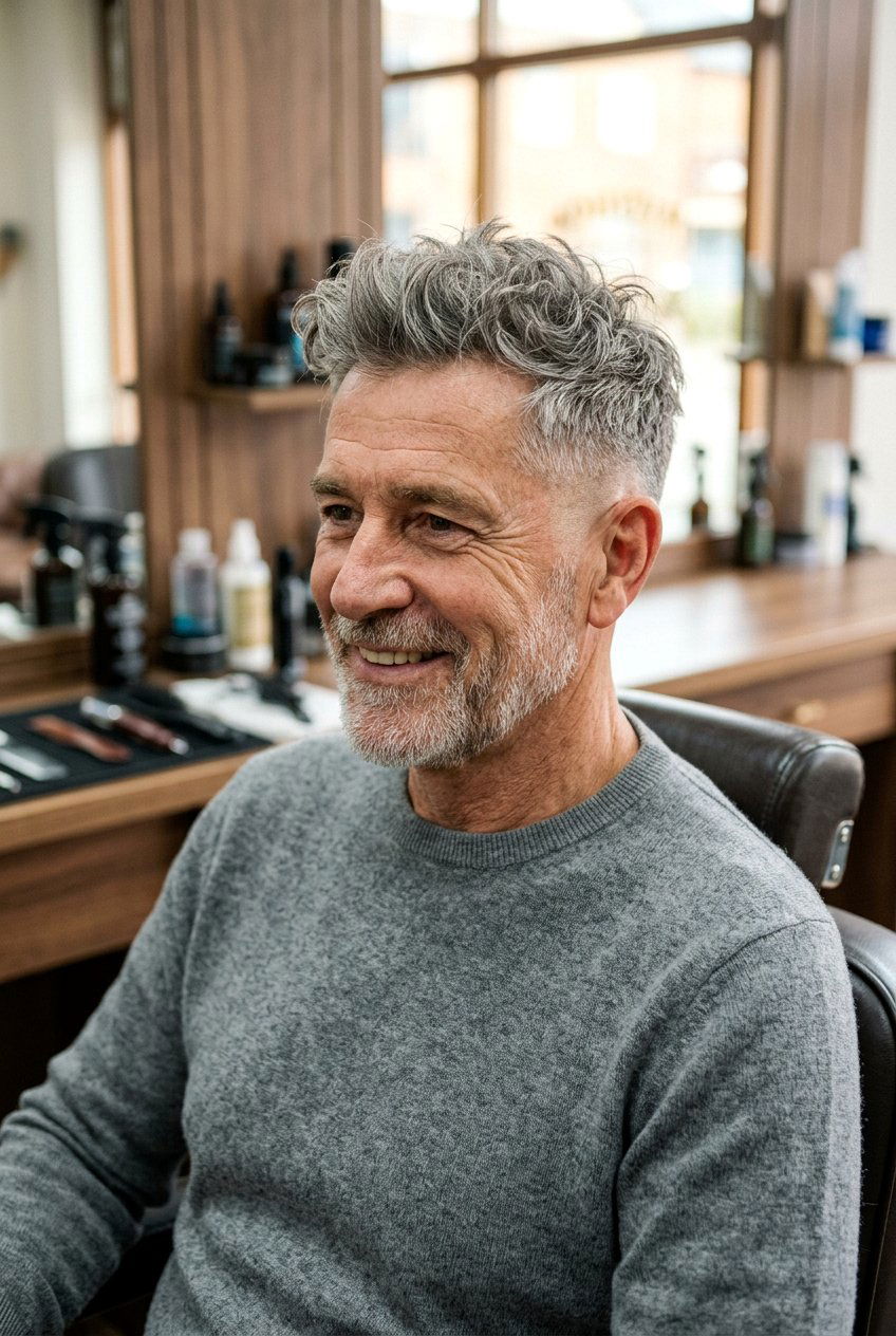 Mid Fade Texture - 20 comb over for older men - 20 comb over for older men