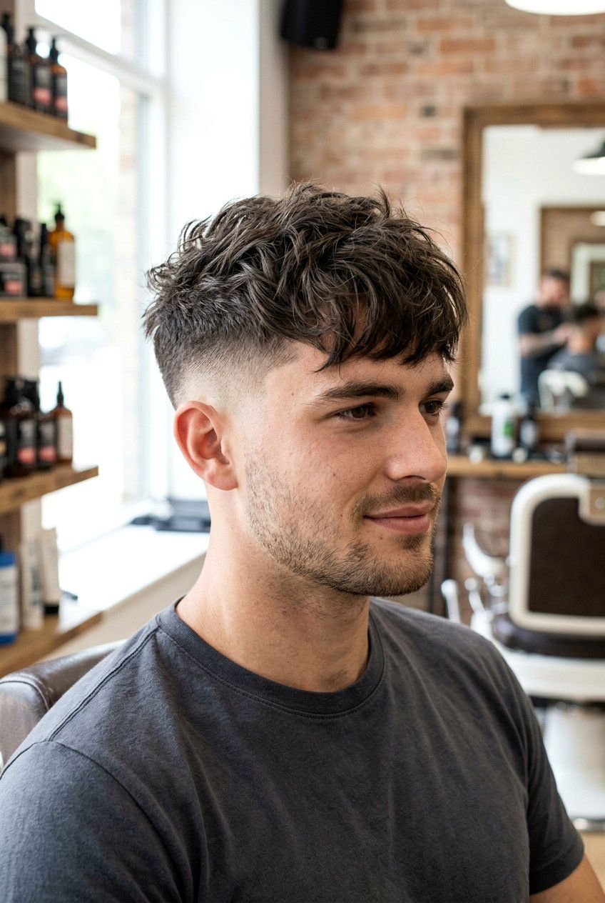 Mid Fade Textured Fringe - 20 mid fade haircut - 20 mid fade haircut