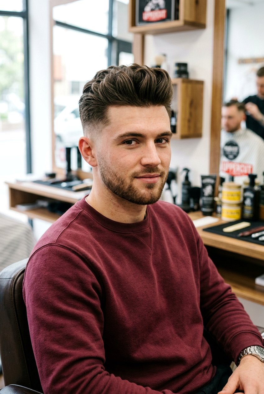 Mid Fade Textured Quiff - 20 textured quiff for thick hair men - 20 textured quiff for thick hair men