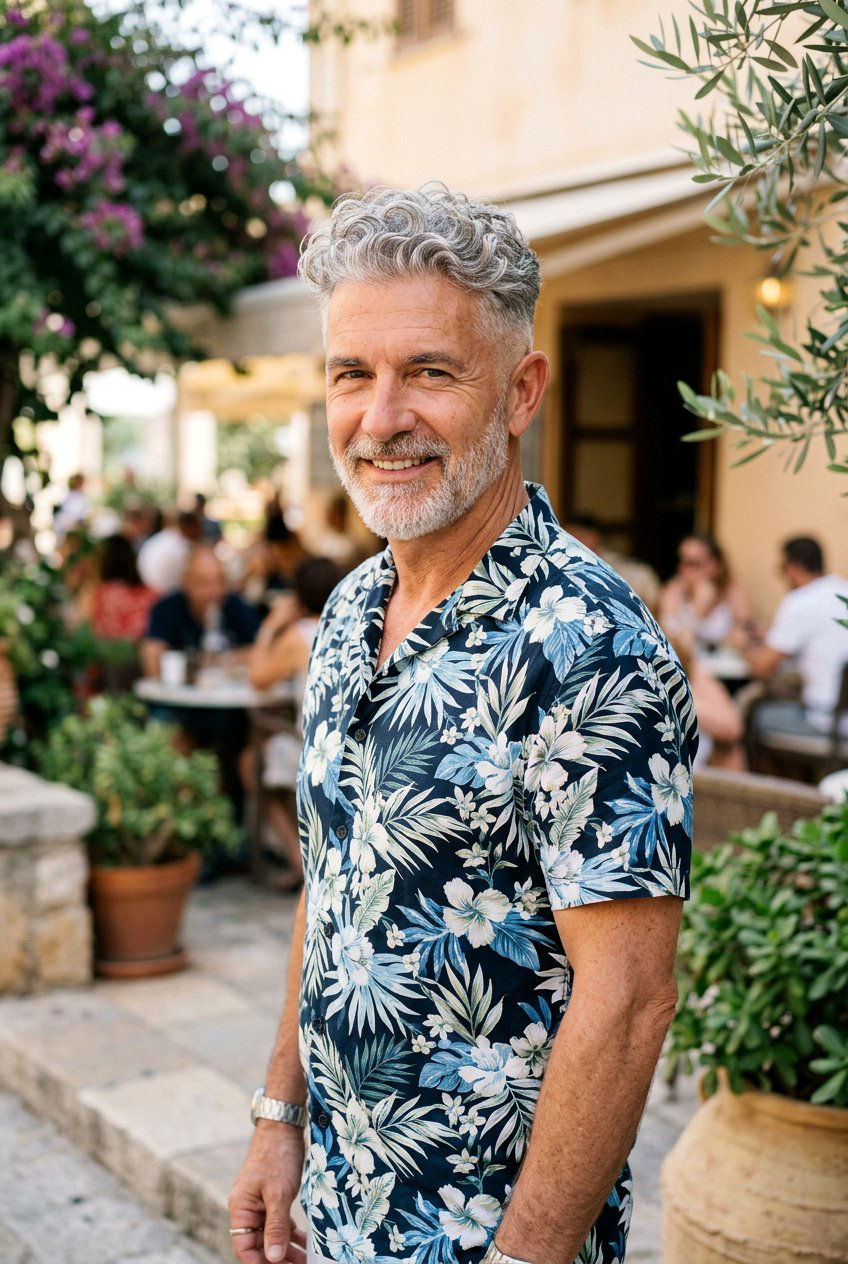 Mid Fade With Curly Top - 20 mens haircut for mature gray hair - 20 men’s haircut for mature gray hair