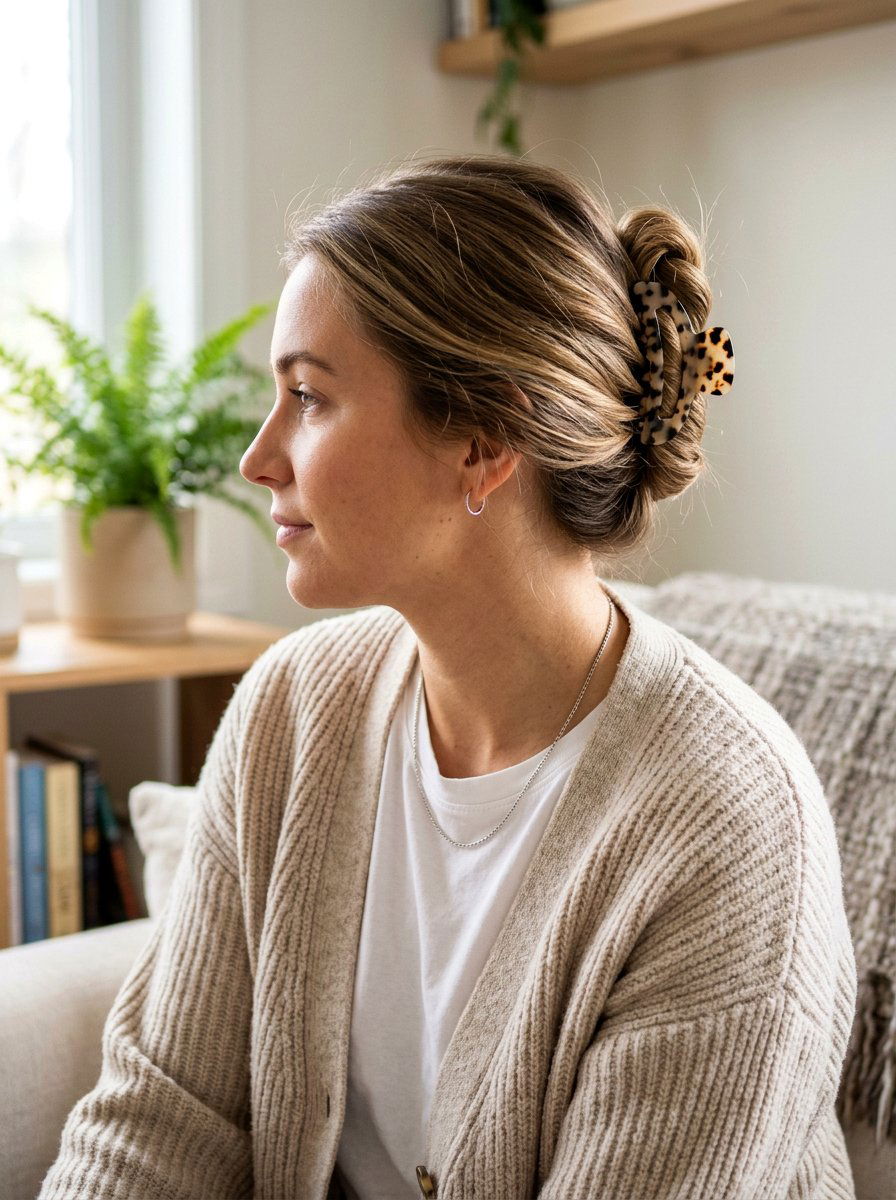 Mid Height Claw Clip - 20 sleek claw clip twist hairstyle - 20 sleek claw clip twist hairstyle