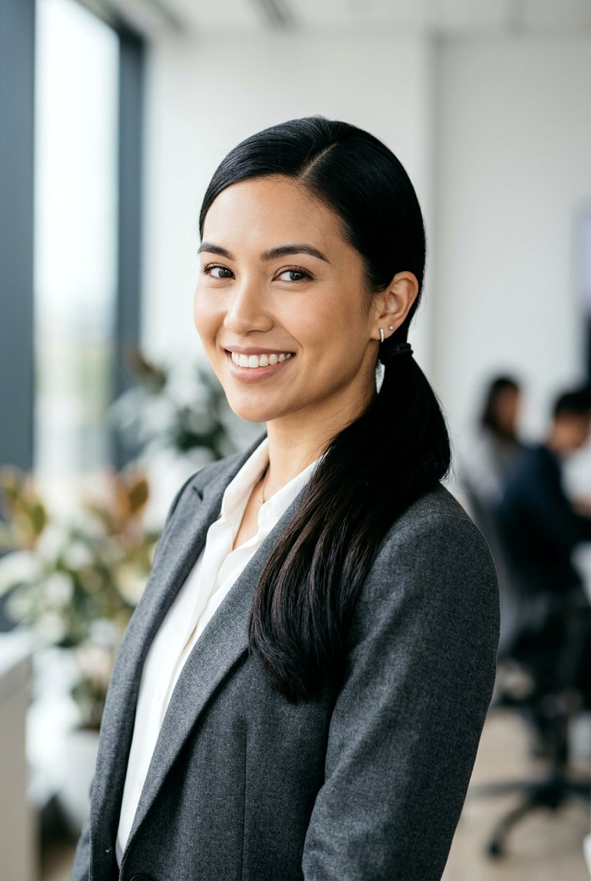 Mid Height Side Part Ponytail - 20 professional ponytail with side part - 20 professional ponytail with side part