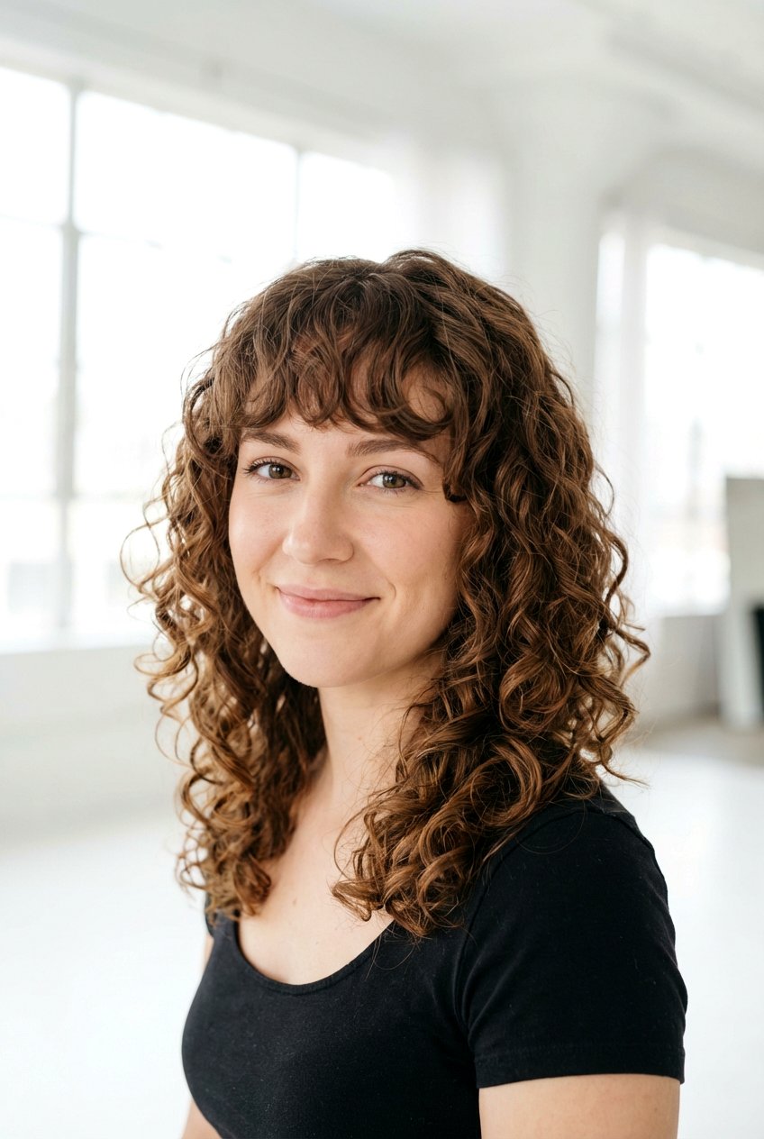 Mid Length Curly Hair With Bangs - 20 curly hair with bangs - 20 curly hair with bangs