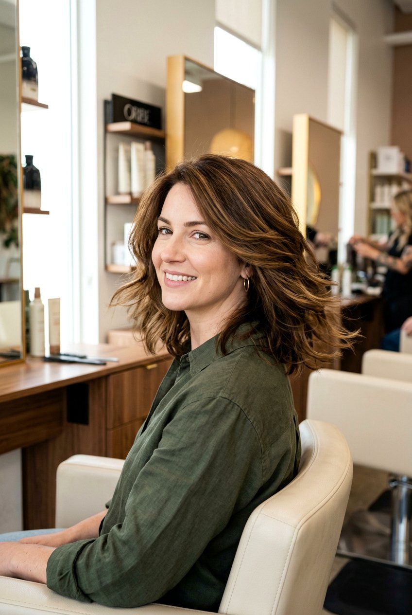 Mid Length Layered Haircut - 20 layered hairstyles for women over 50 - 20 layered hairstyles for women over 50
