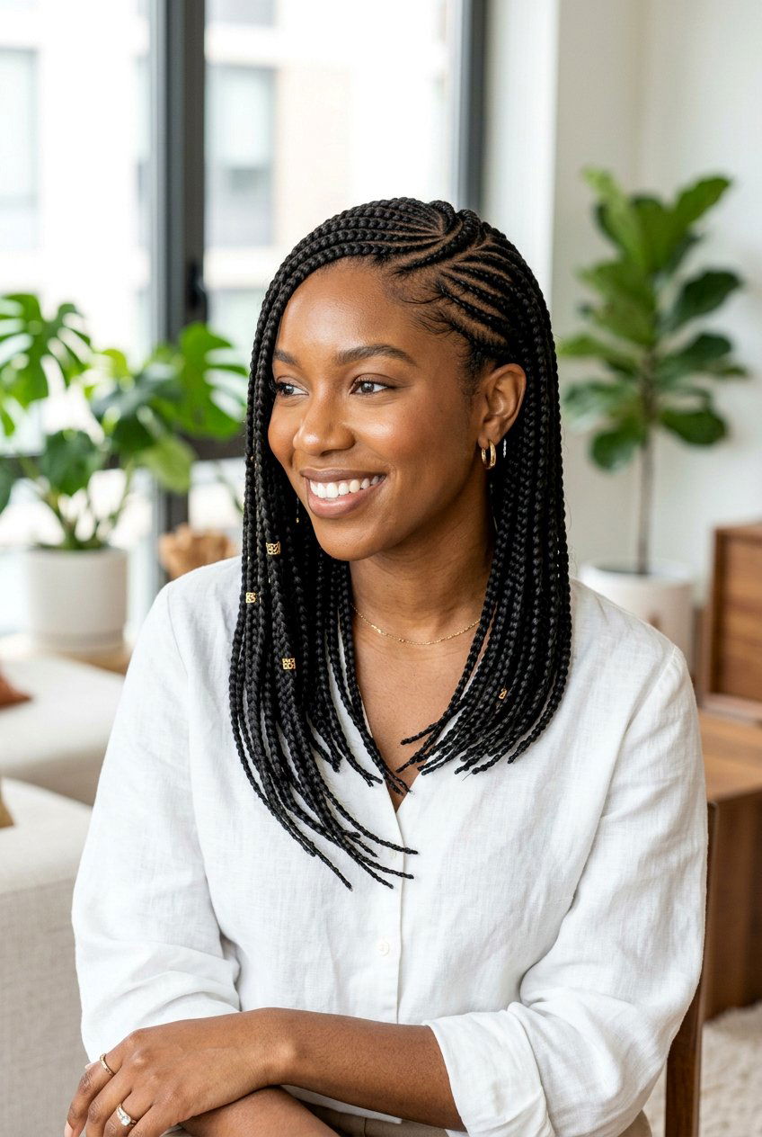 Mid Length Lemonade Braids - 20 lemonade braids hairstyles - 20 lemonade braids hairstyles