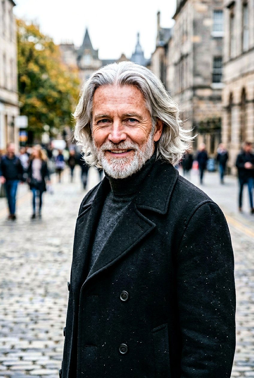 Mid Length Middle Part Flow - 20 bro flow for older men - 20 bro flow for older men