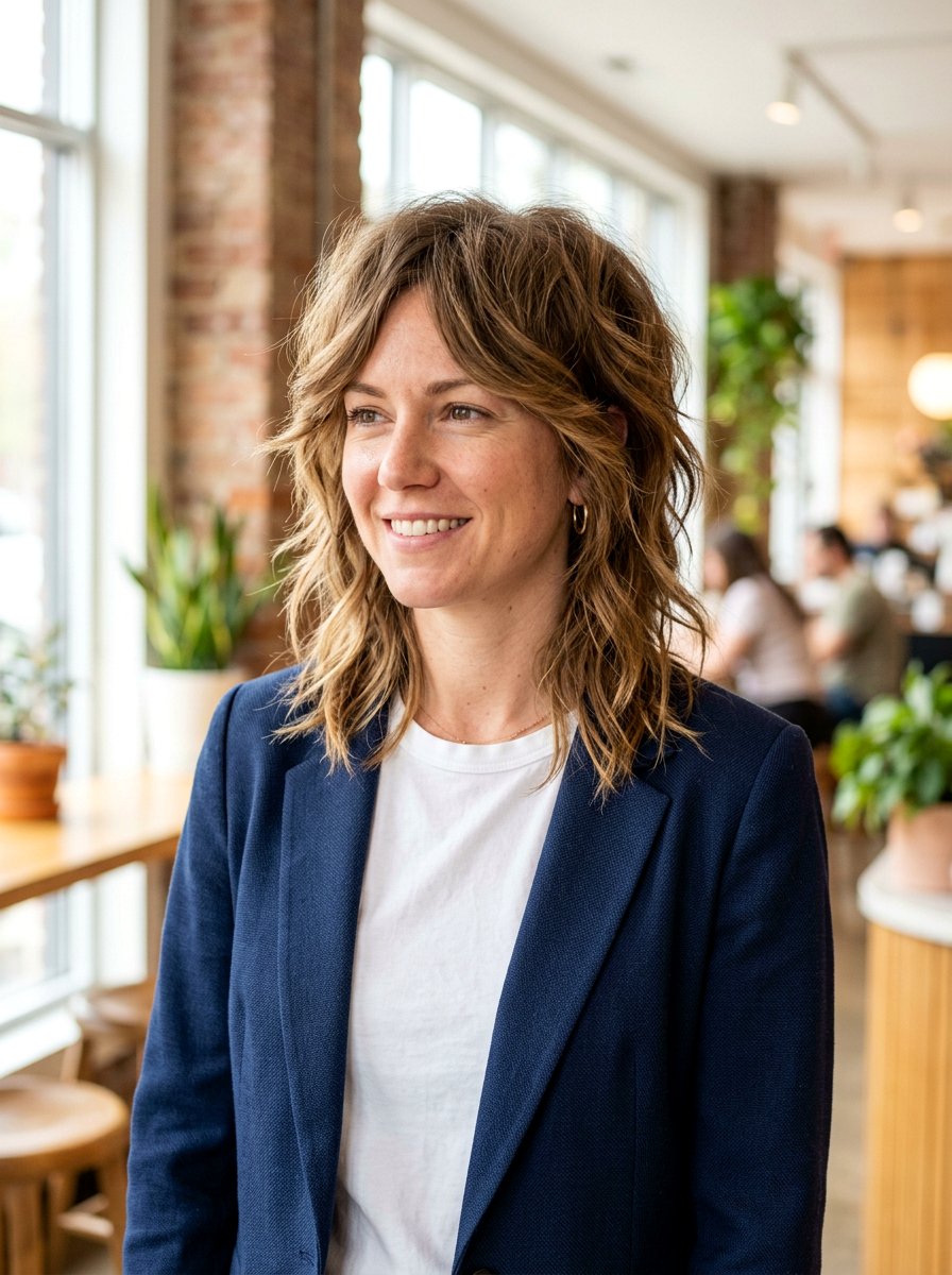 Mid Length Shag Haircut - 20 polished haircut for professional women - 20 polished haircut for professional women