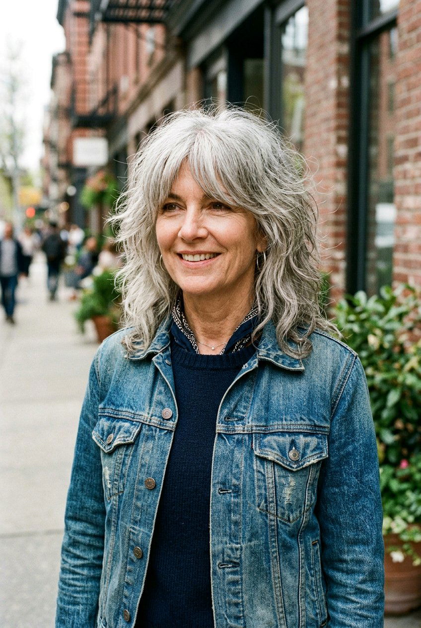 Mid Length Shag With Curtain Bangs - 20 low maintenance layered haircut for mature women - 20 low maintenance layered haircut for mature women