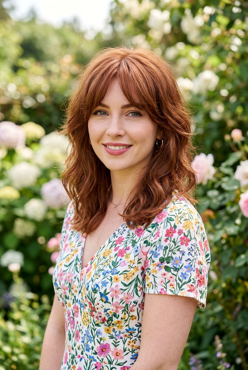 Mid Length Shag With Curtain Bangs - 20 low maintenance shag for mature women - 20 low maintenance shag for mature women