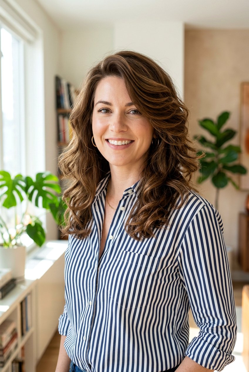 Mid Length Voluminous Layers - 20 supermodel layers haircut - 20 supermodel layers haircut