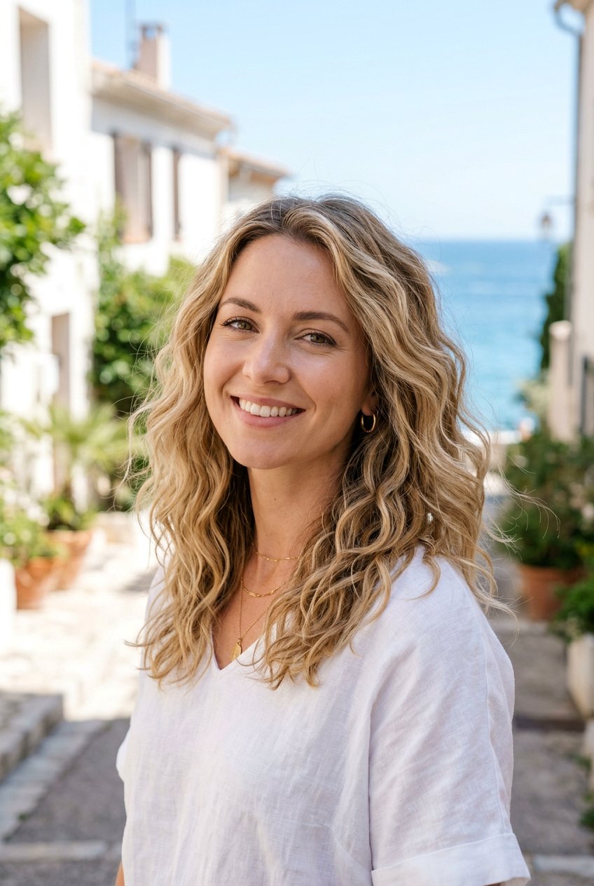 Mid Length Wavy Haircut - 20 haircuts for oval face shape - 20 haircuts for oval face shape