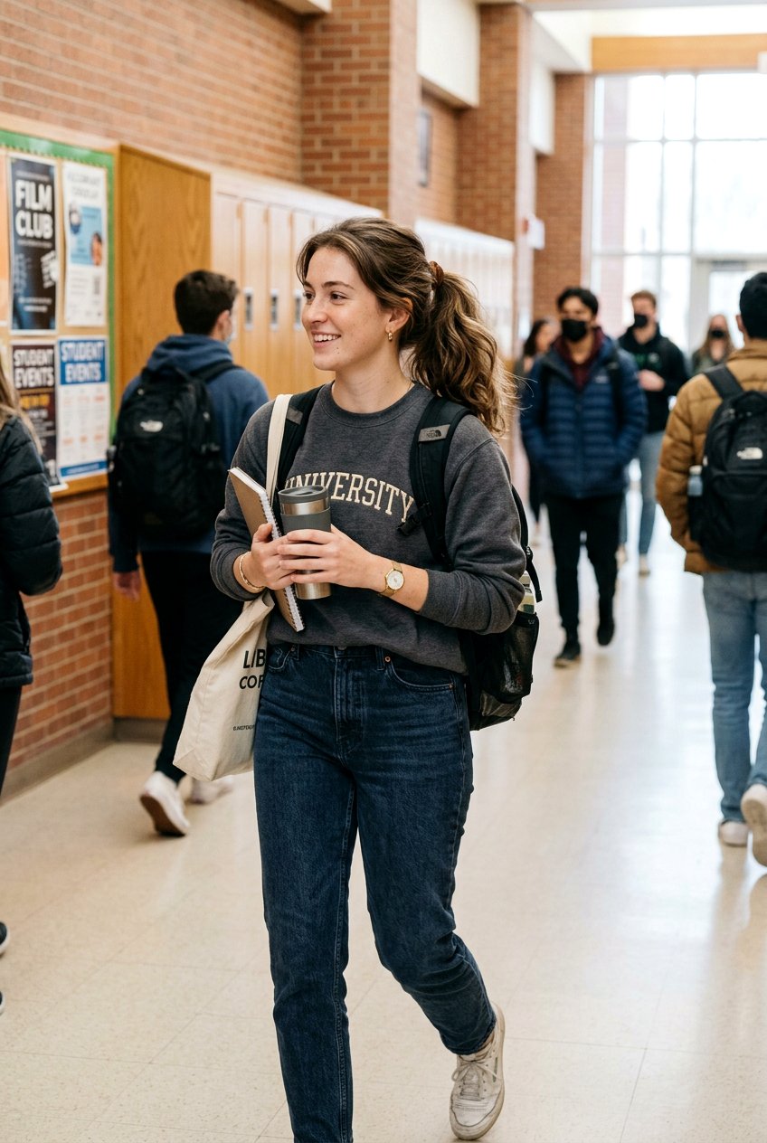 Mid Ponytail For Everyday Classes - 20 campus ponytail hairstyle - 20 campus ponytail hairstyle