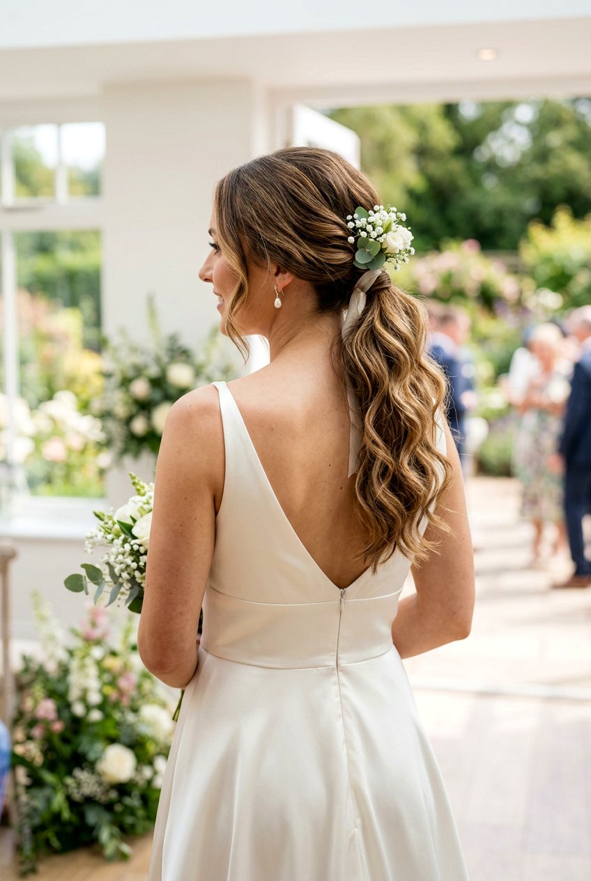 Mid Ponytail With Relaxed Waves - 20 wedding ponytail with waves - 20 wedding ponytail with waves