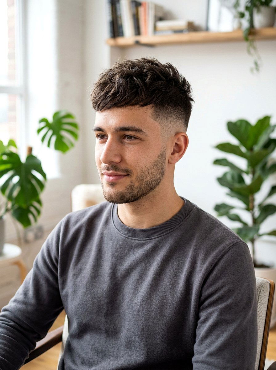 Mid Skin Fade Textured Crop - 20 skin fade with textured crop - 20 skin fade with textured crop