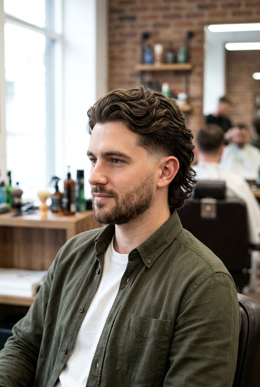 Mid Skin Fade Wavy Mullet - 20 men mullet fade for wavy hair - 20 men mullet fade for wavy hair
