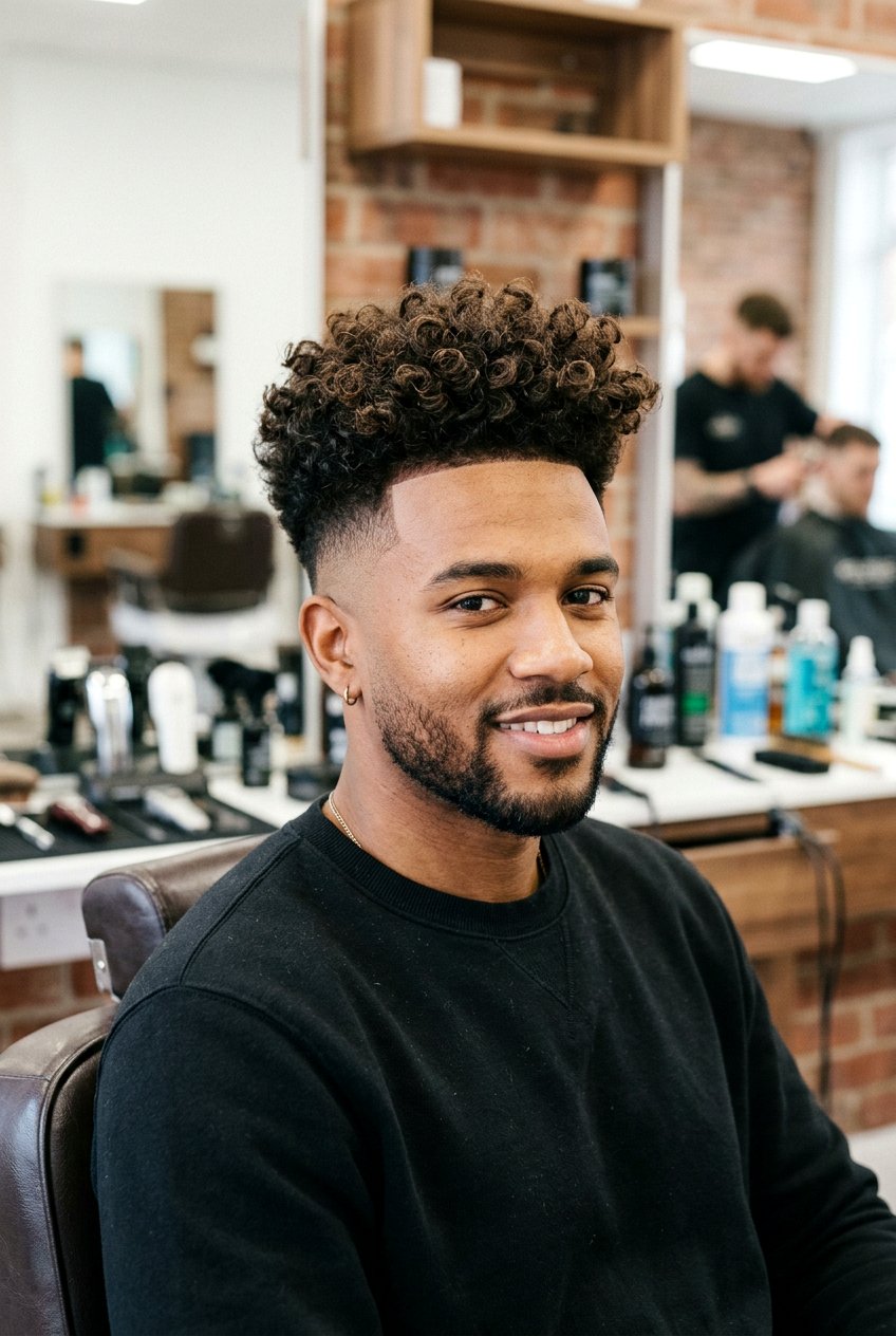 Mid Skin Fade With Curly Top - 20 men haircut ideas for curly hair - 20 men haircut ideas for curly hair