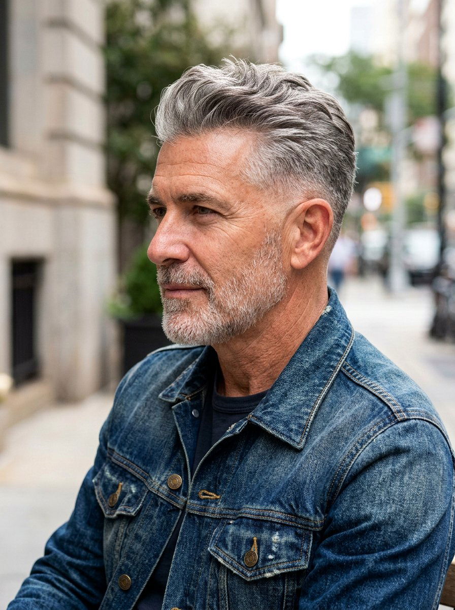 Mid Taper Fade Grey Hair - 20 salt and pepper taper haircut men - 20 salt and pepper taper haircut men