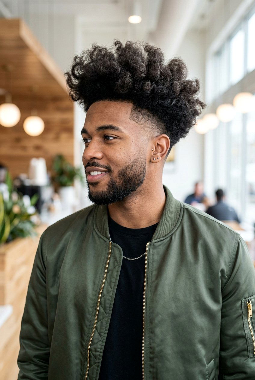 Mid Taper Fade With Blowout Curls - 20 mid taper fade for curly hair men - 20 mid taper fade for curly hair men